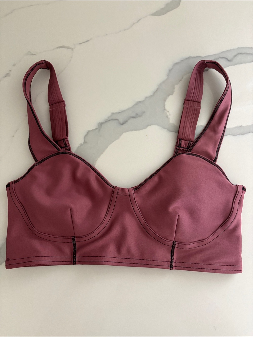 ALO Yoga Mauve Wireless Longline Bra